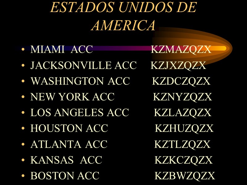 ESTADOS UNIDOS DE AMERICA MIAMI  ACC       